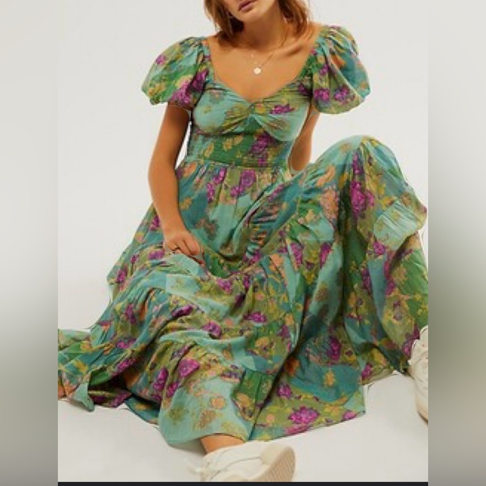 NWT free people Sundrenched Maxi dress